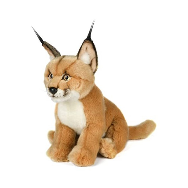 Uni-Toys - Karakal, assis - 30 cm hauteur - chat en peluche, lynx, caracal - peluche, doudou