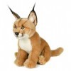 Uni-Toys - Karakal, assis - 30 cm hauteur - chat en peluche, lynx, caracal - peluche, doudou