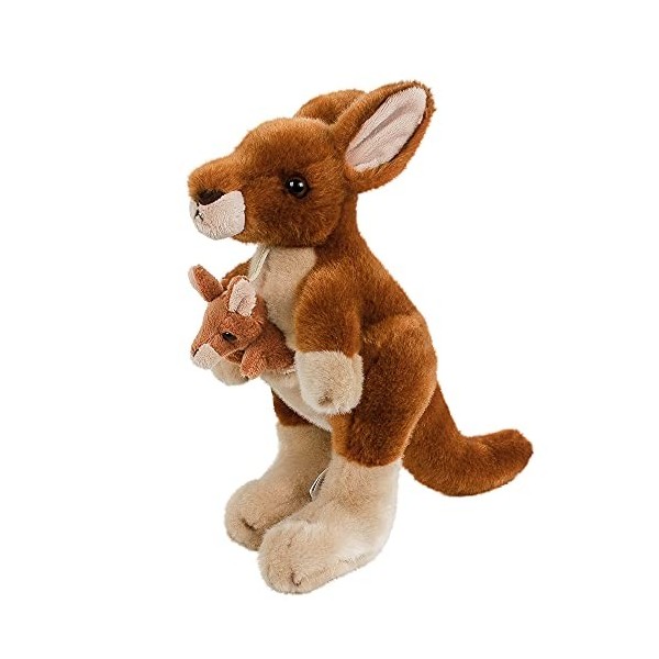 Teddys Rothenburg Doudou kangourou avec bébé 27 cm Beige/marron