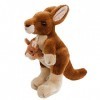 Teddys Rothenburg Doudou kangourou avec bébé 27 cm Beige/marron