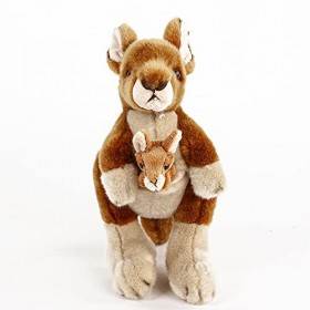 Teddys Rothenburg Doudou kangourou avec bébé 27 cm Beige/marron