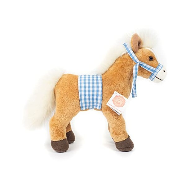 Teddy Hermann 90261 Peluche Cheval Debout avec Selle 23 cm avec Rembourrage recyclé