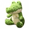 XIAOHONG Jouet dalligator en peluche vert - 35 cm - En peluche alligator farci - Jouet crocodile farci - Cadeau pour chambre