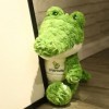 XIAOHONG Jouet dalligator en peluche vert - 35 cm - En peluche alligator farci - Jouet crocodile farci - Cadeau pour chambre