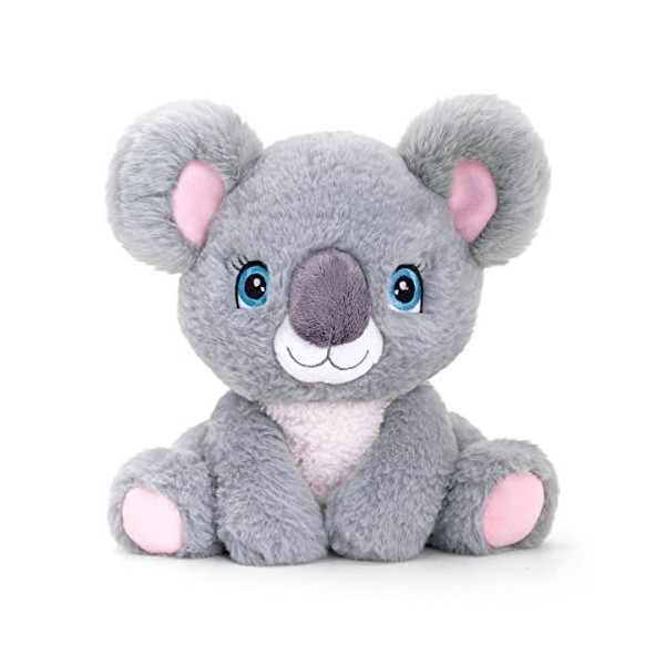 tachi Doudou Koala assis en peluche ourson Gris 25 cm