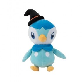 Pokemon PKW - Peluche saisonnière Halloween Piplup avec Chapeau de sorcière - 20,3 cm - W4