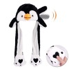 Hopear Plush Un chapeau de pingouin avec des oreilles qui bouge, qui saute, qui bat un chapeau en peluche de Noël, qui habill