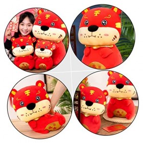 ibasenice 1 Pc Peluche Tigre Jouets De Voiture pour Enfants Ornement De Tableau De Bord De Voiture Année De La Poupée Coussin