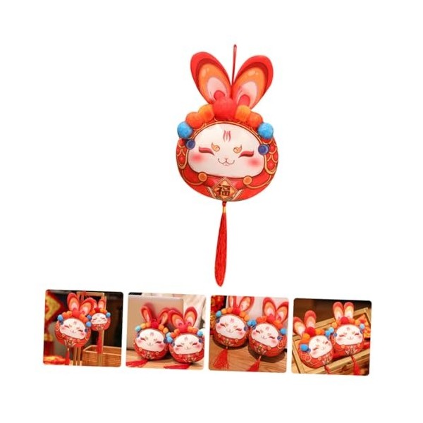 Totority 3 Pièces Lapin Chanceux Poupée Pendentif Lapin Mascotte Poupée Peluche Lapin Jouet Peluche Cochon en Peluche Jouets 