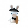 Raving Rabbits Raving Rabbids Peluche – Français 28 cm , Raving Rabbids Peluche 28 cm déguisé en Français archétypal avec Ba