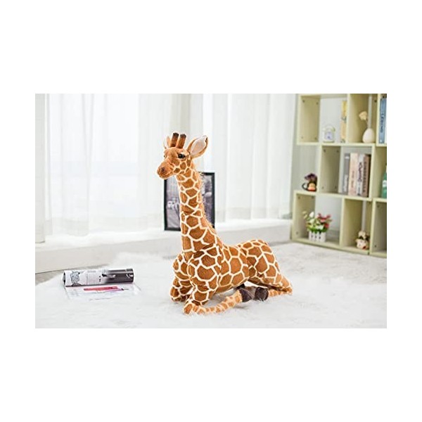 PECLO 50-120 cm Géant Girafe en Peluche Jouet Mignon en Peluche Animal Girafe Poupée Cadeau danniversaire Enfants Jouet Garç