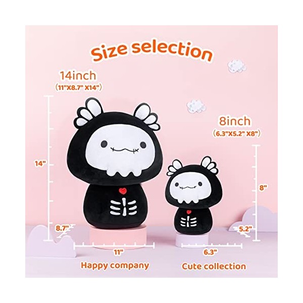 Mewaii 20CM Peluche Oreiller Kawaii Coussin d‘Animaux pour Enfant Poupée Jouets Forme de Champignon Oreiller en Peluche de Câ