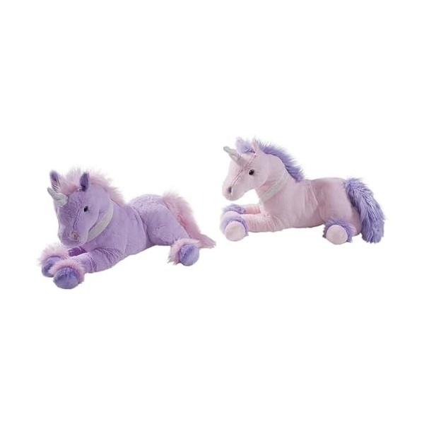 Heunec - 351974 - Peluche - Classic - Licorne XL - Couché - Rose - 50 cm