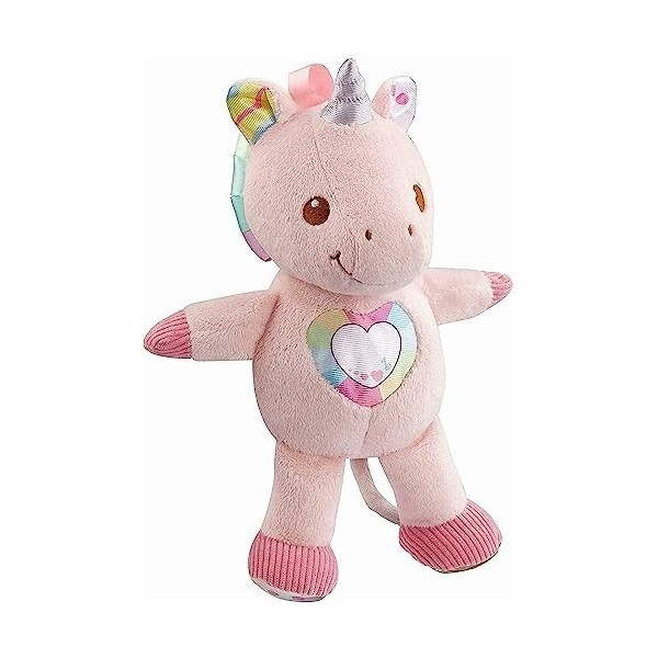 VTech Peluche Licorne Mignonne pour Nouveau-né et Tout-Petits, Jouet Musical avec Sons et Phrases, Jouet sensoriel pour bébé,