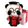 fanelod Ours Panda en Peluche,Poupée Mignonne dLunettes Remise des diplômes Portant Le Chapeau Remise des diplômes | Peluche