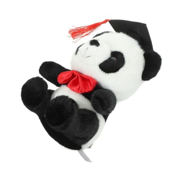 DIKACA Diplômé Ph.d. Panda Poupée Panda en Peluche Animal en Peluche Réaliste Peluche Panda Jouet en Peluche Animal en Peluch