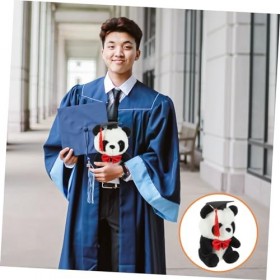 DIKACA Diplômé Ph.d. Panda Poupée Panda en Peluche Animal en Peluche Réaliste Peluche Panda Jouet en Peluche Animal en Peluch