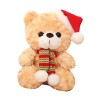 ibasenice Ours De Noël Poupée en Peluche Saint Valentin Cadeau De Fête De Noël Décor De Poupée Ours Cadeau De Poupée De Noël 