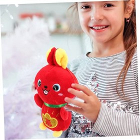 ibasenice 4 Pièces Poupée Lapin Mini Lapins Mini-Figurine Mini-Jouets Décor De Table Mini Figurines Décor Chinois Adorable Dé