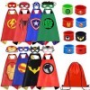 Kids Costumes 8PCS Superhero Capes for Boys Dress Up Party Favors 8-Pack with Wristbands 