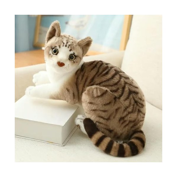 Peluche Réaliste Chats Siamois Jouet en Peluche Simulation American Shorthair Mignon Poupée Animal De Compagnie Home Decor Ca