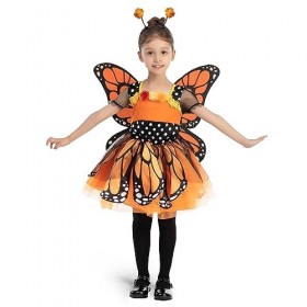 Spooktacular Creations Unique Fantasy Monarch Butterfly Costume for Kids Halloween Petit 5-7 ans 