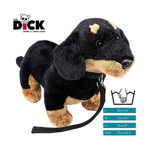 Carl Dick Peluche Teckel Noir 30cm 3362