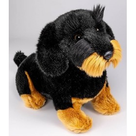 Carl Dick Peluche Teckel Noir Assis 30cm 3443