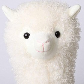 Jouet en peluche alpaga - 46 cm - Lama en peluche - Grande poupée alpaga - Oreiller doux et moelleux - Blanc - Alpaga en pelu