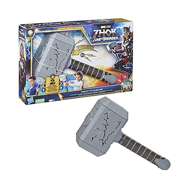 Marvel Studios’ Thor: Love and Thunder Mighty FX Mjolnir Electronic Hammer Roleplay Toy for Kids Ages 5 and Up