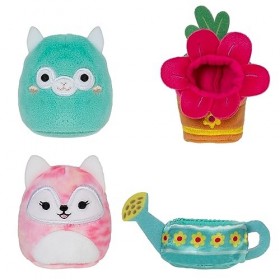 Squishville SQM0478 – Set daccessoires pour Le Jardin, Mini squishmallows Super Doux, Peluche de 5 cm avec Accessoires