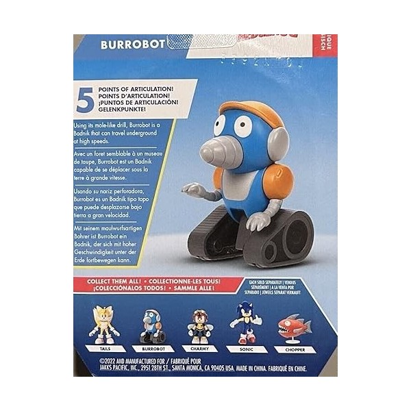 Sonic The Hedgehog Burrobot Mini figurine 6,3 cm – Lemballage peut varier