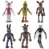 Lot de 6 figurines Five Nights Action Figures FNAF Nightmare Foxy Bear Chica Jouets Poupées pour cadeaux danniversaire Décor