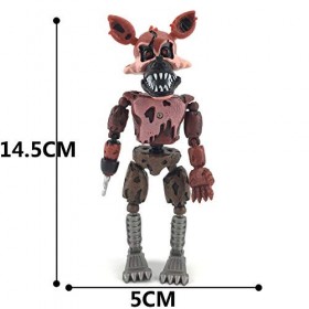 Lot de 6 figurines Five Nights Action Figures FNAF Nightmare Foxy Bear Chica Jouets Poupées pour cadeaux danniversaire Décor