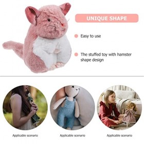 ibasenice Chinchilla en Peluche Jouet en Peluche Poupée Simulation Figures Animales Dessin Animé Doux Câlin Hamster Poupée Or