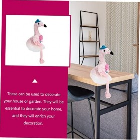 Toyvian 2 Pièces Flamant Poupée Petit Peluche Flamant Câlin Oreiller Doux en Peluche Flamant Animaux en Peluche Figure Animau