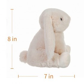 CCJW Abricot Lamb Jouets Doux Peluche Beige Lapin Lapin Animal en Peluche avec Oreilles Douces moelleuses Beige Bunny 8 Pouc