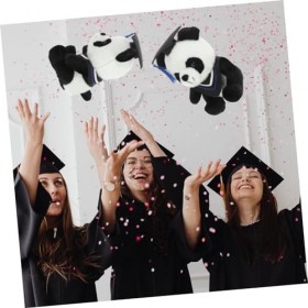 DIKACA Diplômé Ph.d. Panda Jouet Panda De Remise des Diplômes Ours en Peluche De Remise des Diplômes Panda en Peluche Panda O