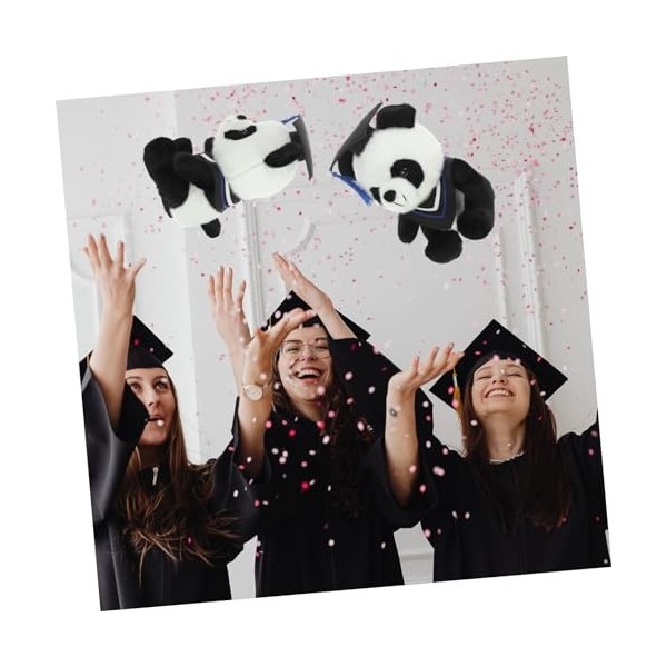 DIKACA Diplômé Ph.d. Panda Jouet Panda De Remise des Diplômes Ours en Peluche De Remise des Diplômes Panda en Peluche Panda O