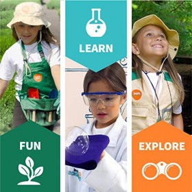 Born Toys Dress Up & Pretend Play 3-in-1 Premium Kids Costumes Set - Washable Kids Dress up Clothes for Play - Scientist, Exp