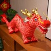 Nouvel an Zodiaque Dragon Peluche Jouet Mignon en Peluche Dragon Mascotte Poupée Enfants Oreiller Doux Chinois Nouvel an Déco