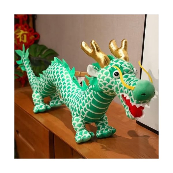 Nouvel an Zodiaque Dragon Peluche Jouet Mignon en Peluche Dragon Mascotte Poupée Enfants Oreiller Doux Chinois Nouvel an Déco