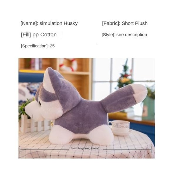 SNUFF Jouet en Peluche Poupée Husky de guérison Mignonne, Jouet en Peluche for Petit ami, Petite Amie, Oreiller, Simulation d