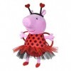 Simba Peppa Pig en Forme de Coccinelle, 28 cm, Peluche dès Les Premiers Mois de la Vie, 109261500, Noir et Rouge, Grand