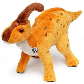 Dinosaure Parasaurolophus Peluche Paya Orange 35 cm