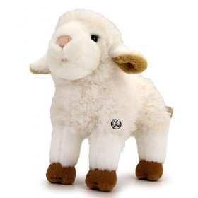 Bizz Leni Peluche mouton Blanc debout 24 cm
