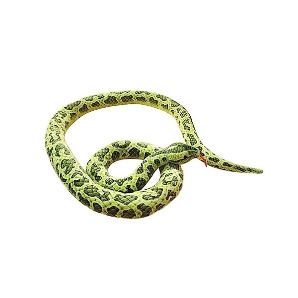 ERINGOGO Serpent en Peluche Accessoire De Serpent Domestique Chassé Peluche Chat Gris Jouet De Serpent Farce Décor en Peluche