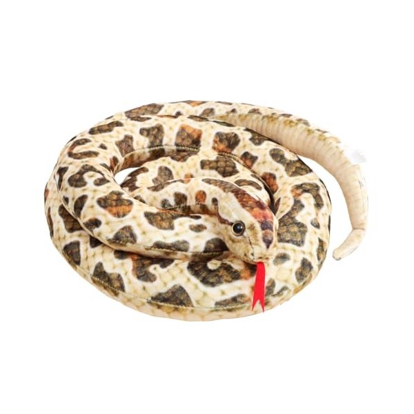 ERINGOGO Serpent en Peluche Accessoire De Serpent Domestique Chassé Peluche Chat Gris Jouet De Serpent Farce Décor en Peluche