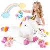 EUCOCO Peluche Licorne Cadeau Fille 3 4 5 6 Ans, Licorne Fille 3-8 Ans Enfants Fille 2 3 4 5 6 Ans Cadeau Anniversaire Fille 