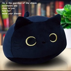 Kyduu Coussin Peluche, Oreillers en Peluche, Peluche Doux Mignon Chat Poupée, Coussin Poupée Chat Mignon, Oreiller Chat en Pe